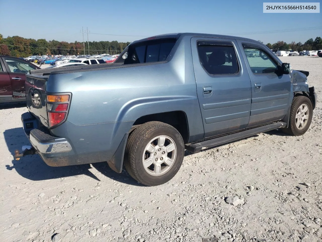 2006 Honda Ridgeline Rtl VIN: 2HJYK16566H514540 Lot: 77551374