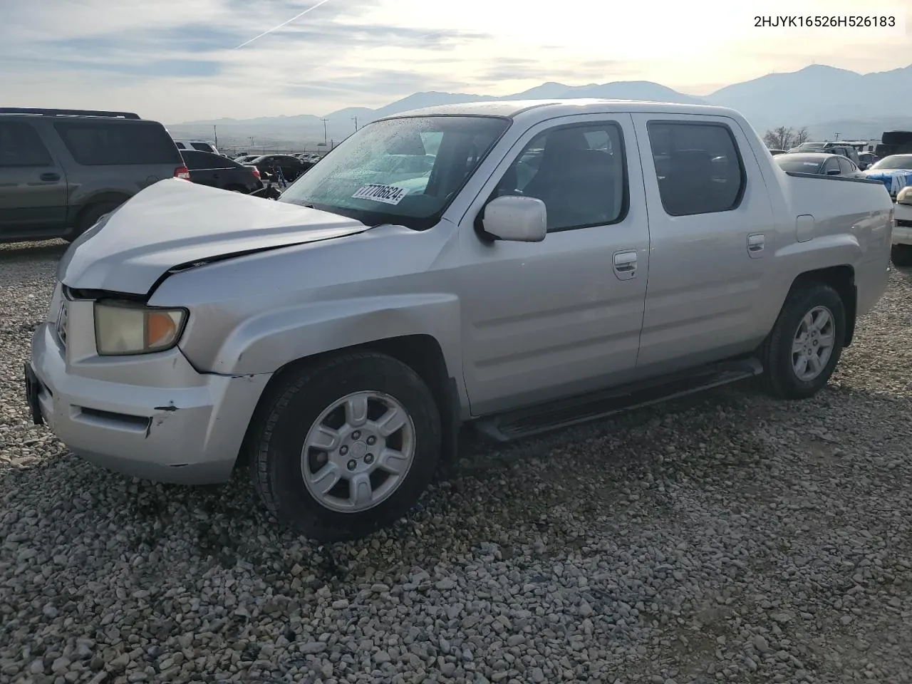 2006 Honda Ridgeline Rtl VIN: 2HJYK16526H526183 Lot: 77706624