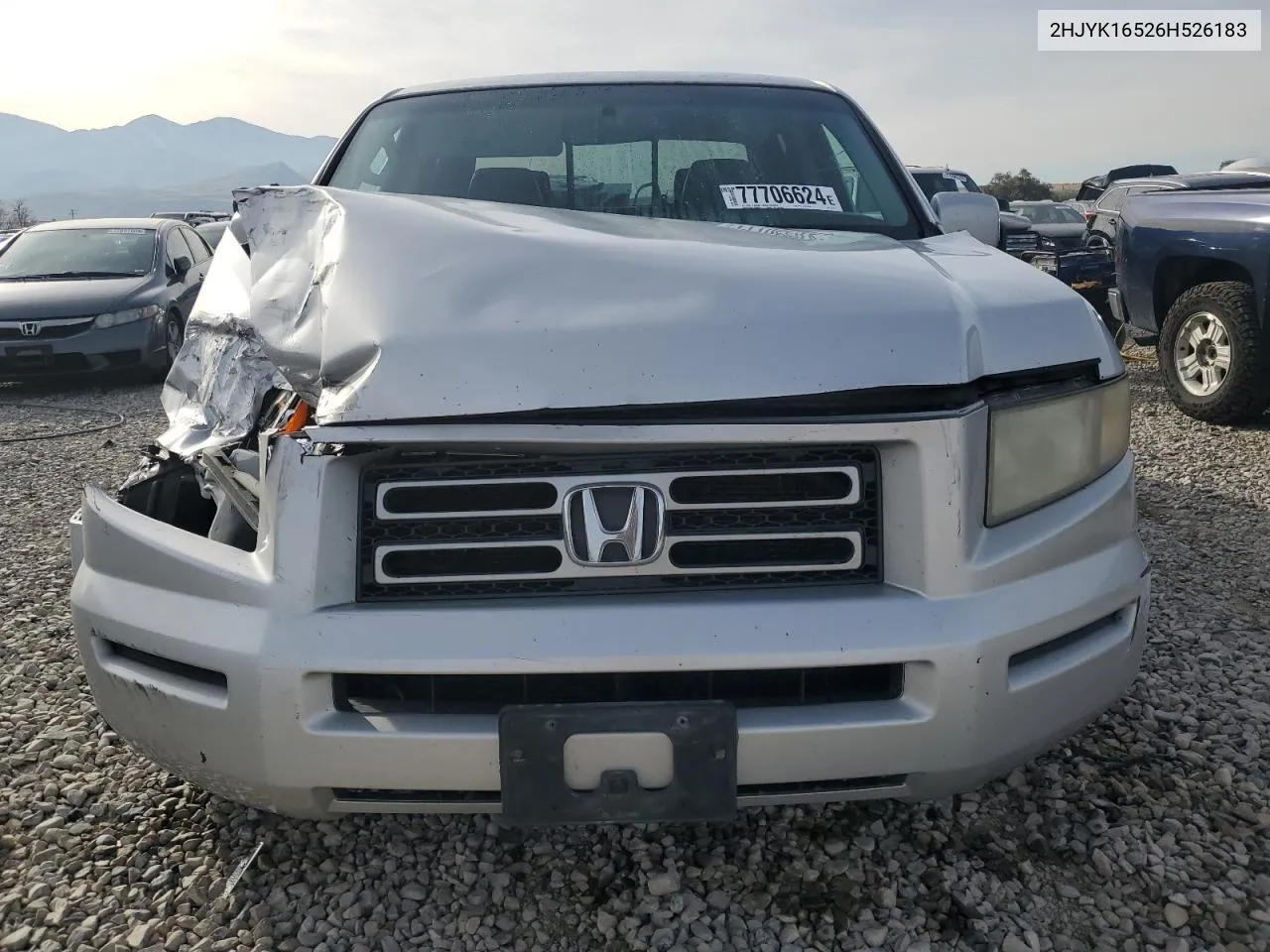 2006 Honda Ridgeline Rtl VIN: 2HJYK16526H526183 Lot: 77706624