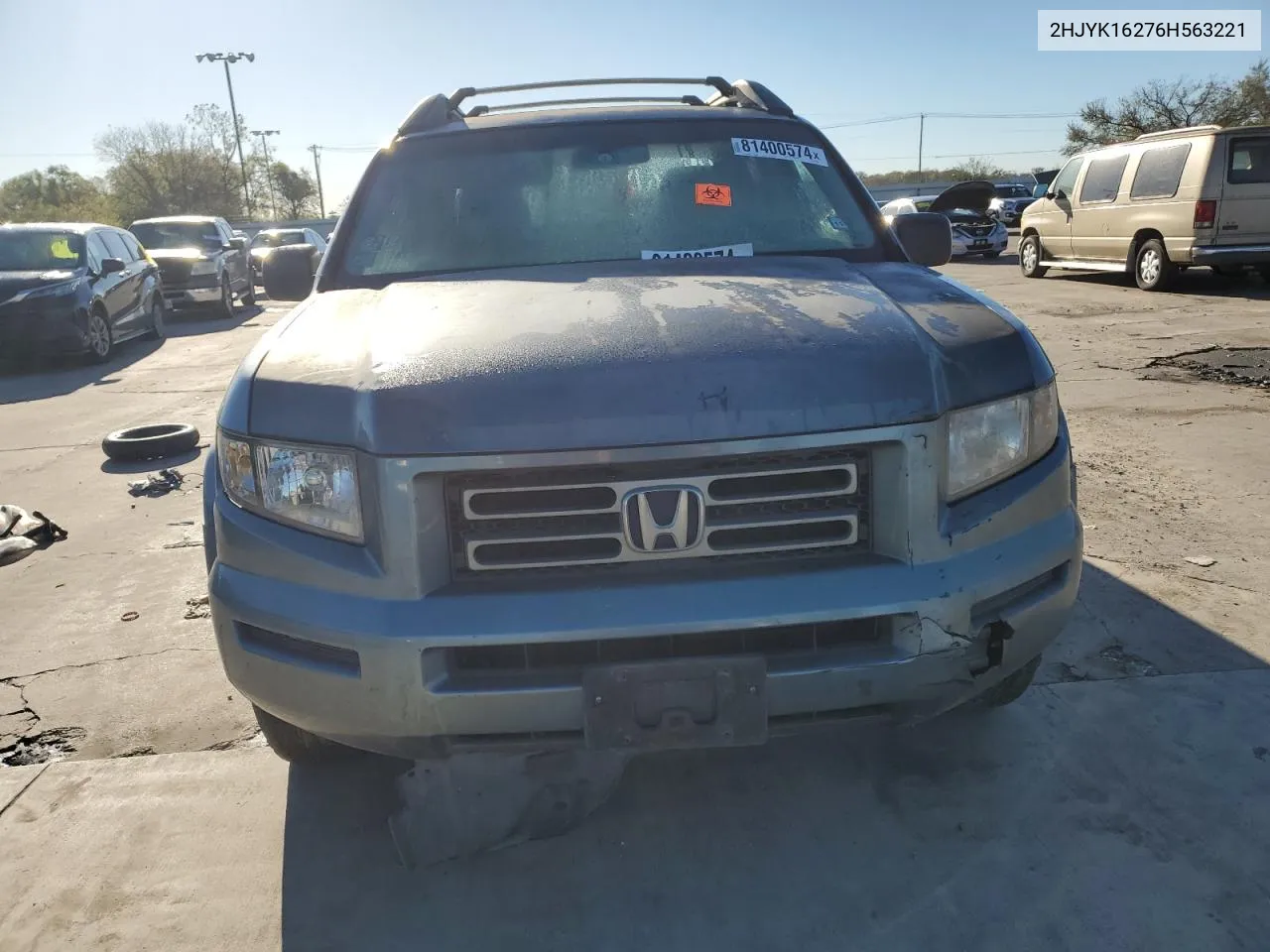 2006 Honda Ridgeline Rt VIN: 2HJYK16276H563221 Lot: 81400574