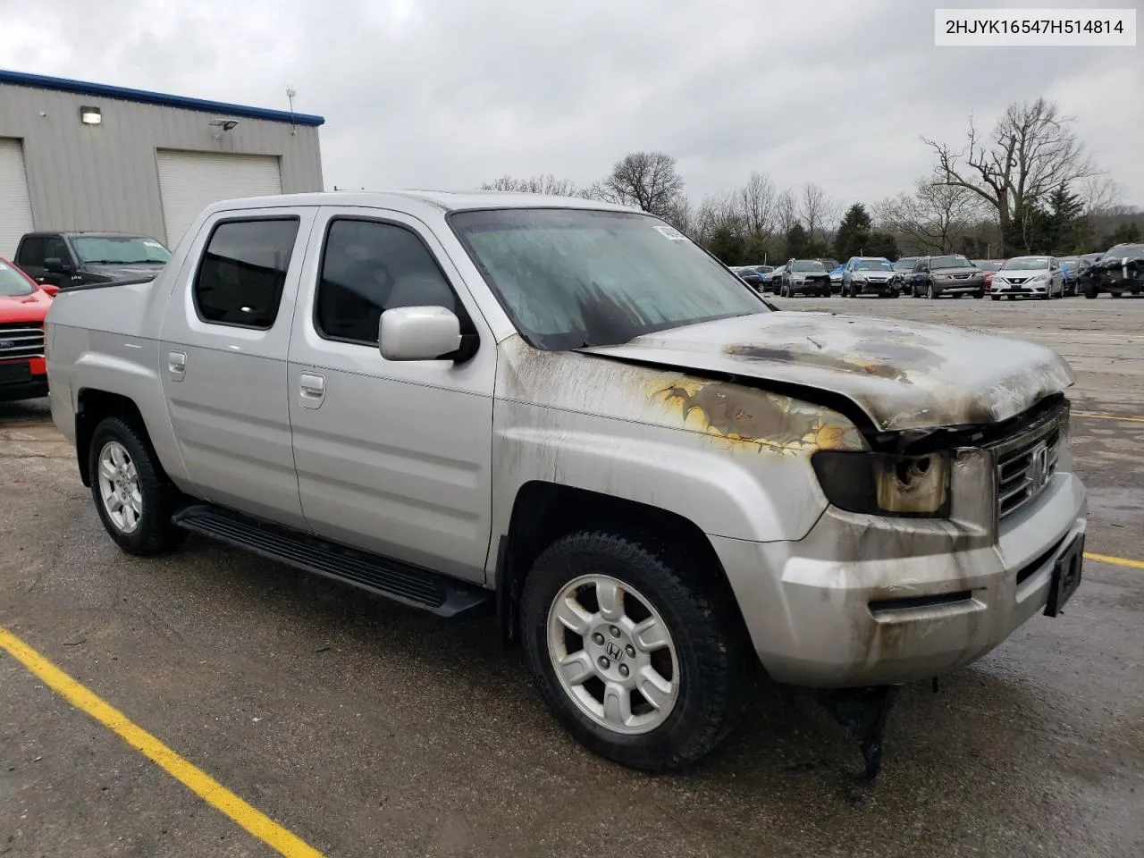 2007 Honda Ridgeline Rtl VIN: 2HJYK16547H514814 Lot: 48894234