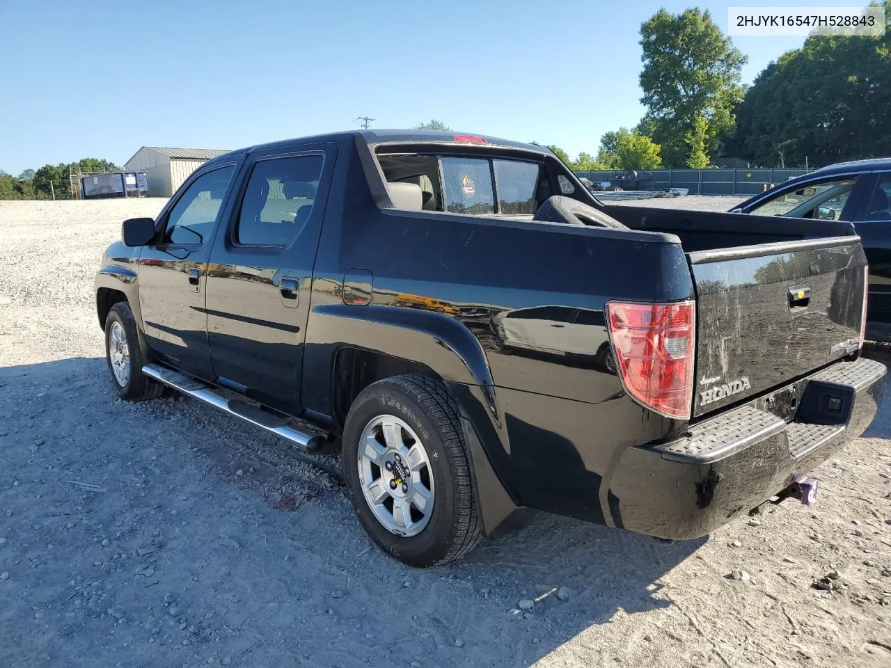 2007 Honda Ridgeline Rtl VIN: 2HJYK16547H528843 Lot: 60605824