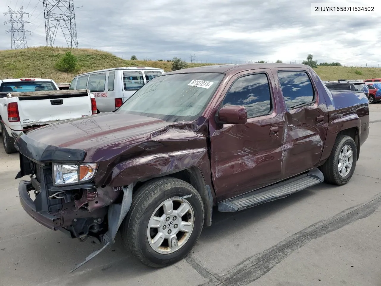 2007 Honda Ridgeline Rtl VIN: 2HJYK16587H534502 Lot: 61122274