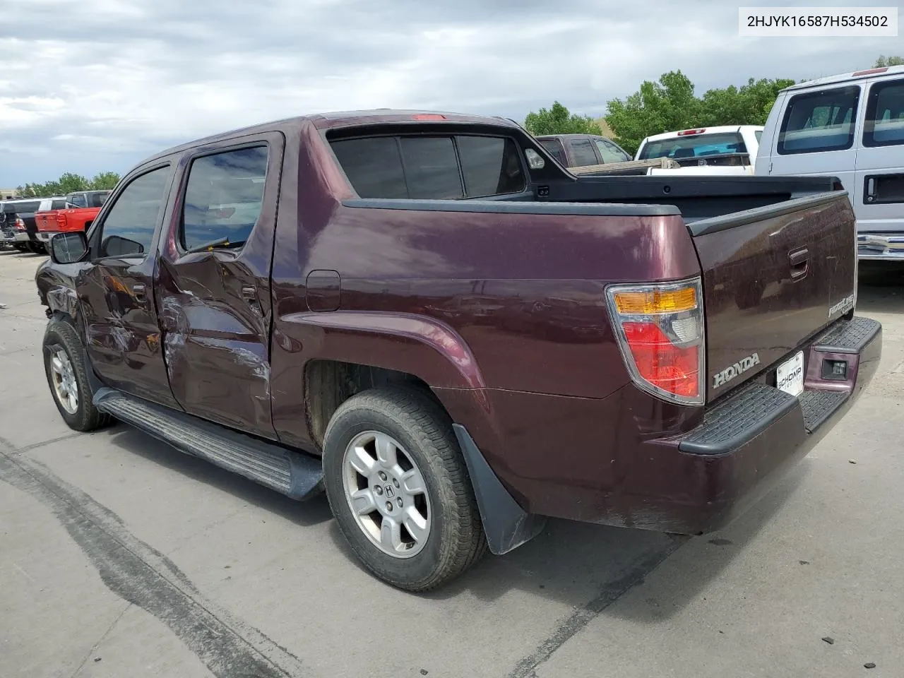 2007 Honda Ridgeline Rtl VIN: 2HJYK16587H534502 Lot: 61122274