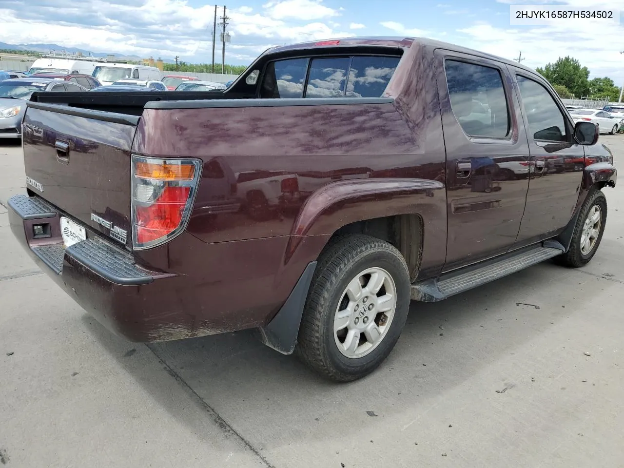 2007 Honda Ridgeline Rtl VIN: 2HJYK16587H534502 Lot: 61122274