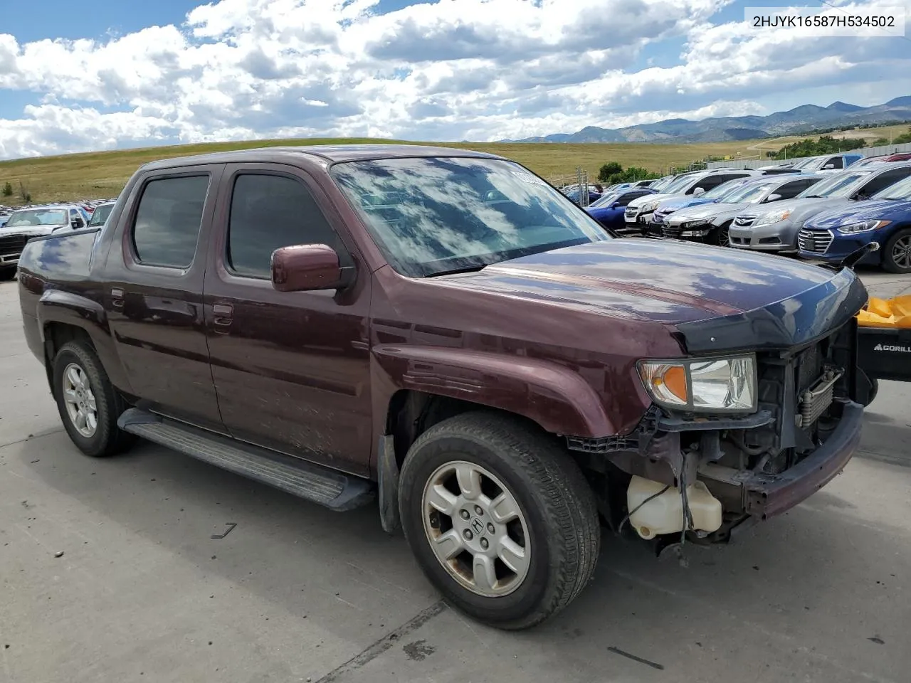 2007 Honda Ridgeline Rtl VIN: 2HJYK16587H534502 Lot: 61122274