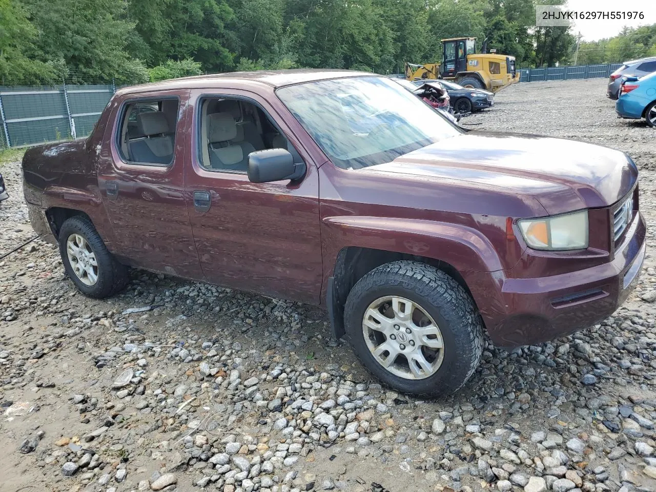 2007 Honda Ridgeline Rt VIN: 2HJYK16297H551976 Lot: 66175684