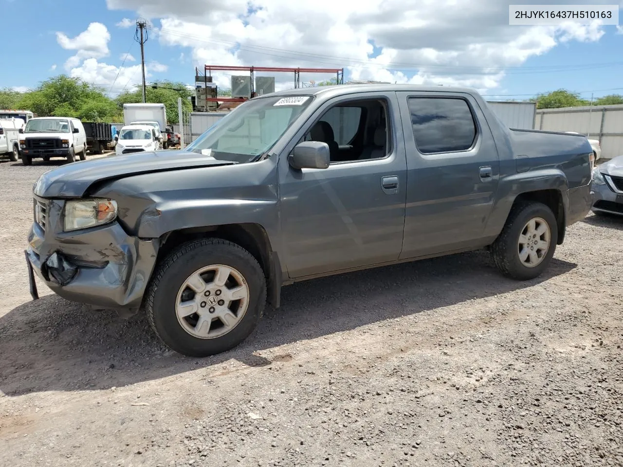 2007 Honda Ridgeline Rts VIN: 2HJYK16437H510163 Lot: 69903304