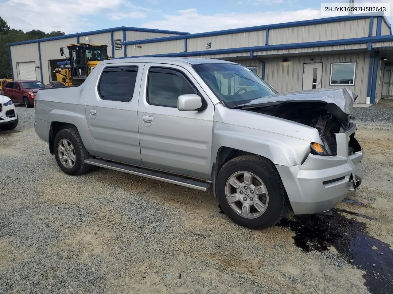 2007 Honda Ridgeline Rtl VIN: 2HJYK16597H502643 Lot: 71993294