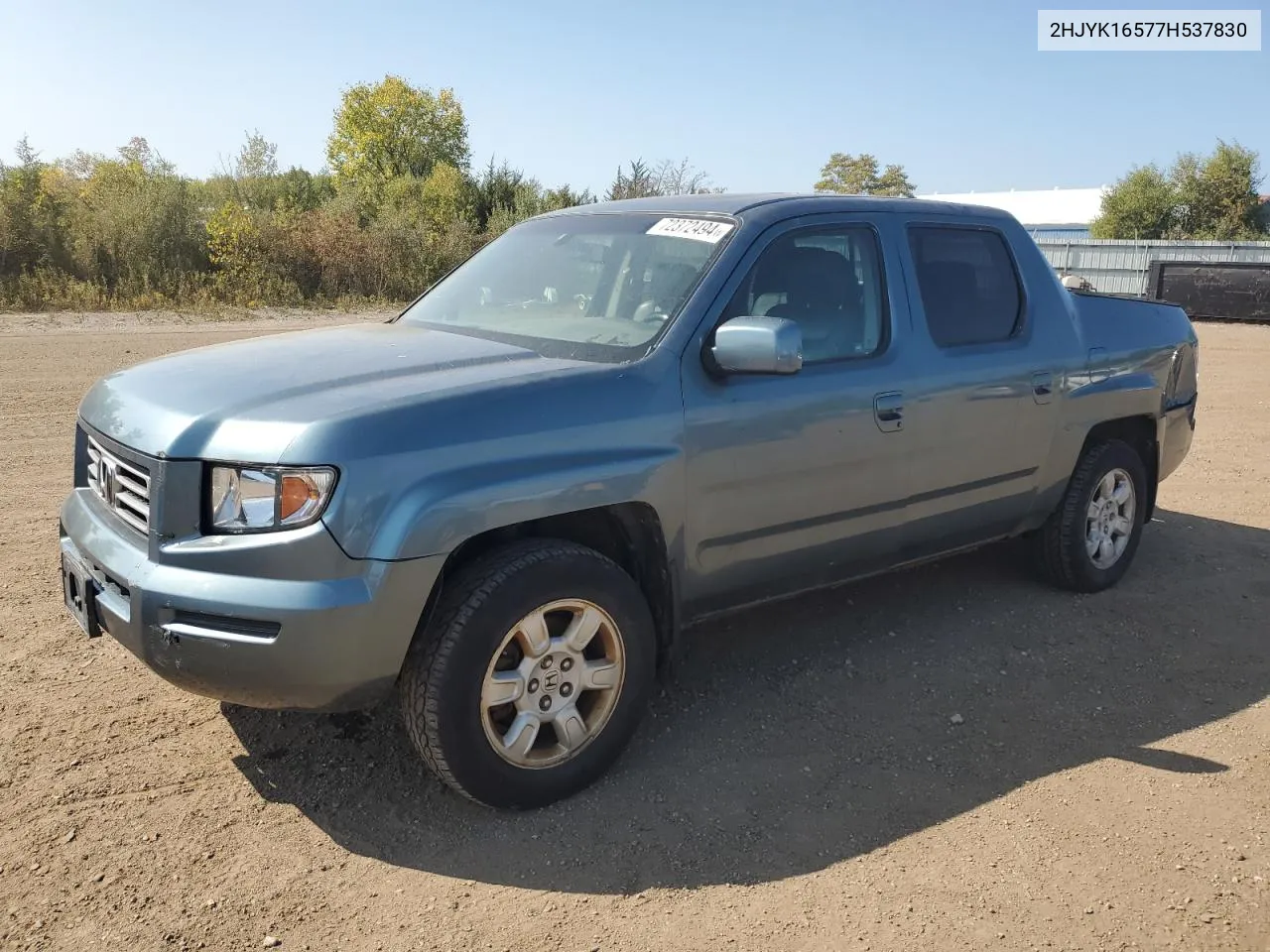 2007 Honda Ridgeline Rtl VIN: 2HJYK16577H537830 Lot: 72372494