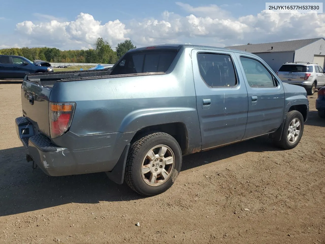 2007 Honda Ridgeline Rtl VIN: 2HJYK16577H537830 Lot: 72372494