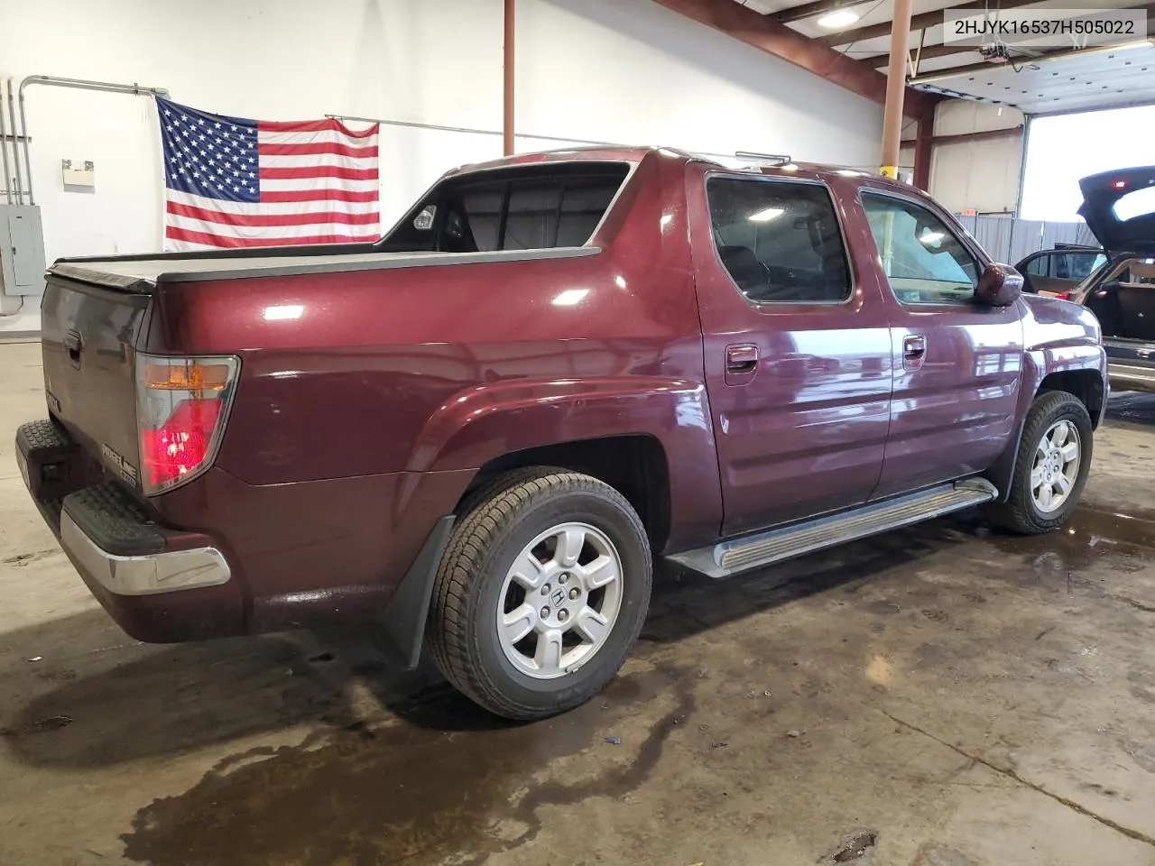 2007 Honda Ridgeline Rtl VIN: 2HJYK16537H505022 Lot: 73001274