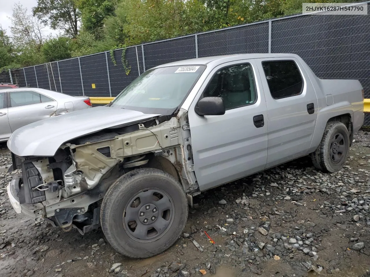 2007 Honda Ridgeline Rt VIN: 2HJYK16287H547790 Lot: 73520504