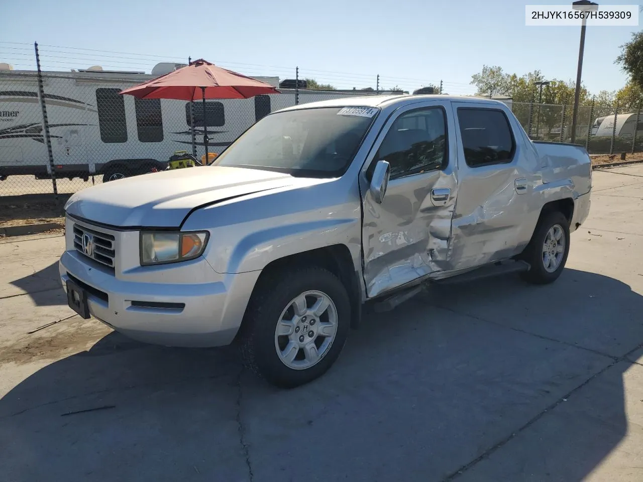 2HJYK16567H539309 2007 Honda Ridgeline Rtl