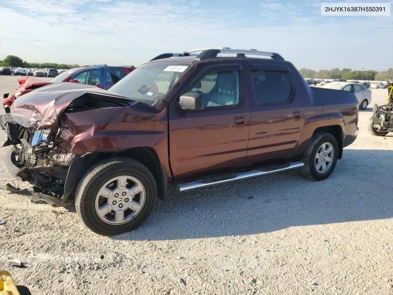 2007 Honda Ridgeline Rtx VIN: 2HJYK16387H550391 Lot: 74938144