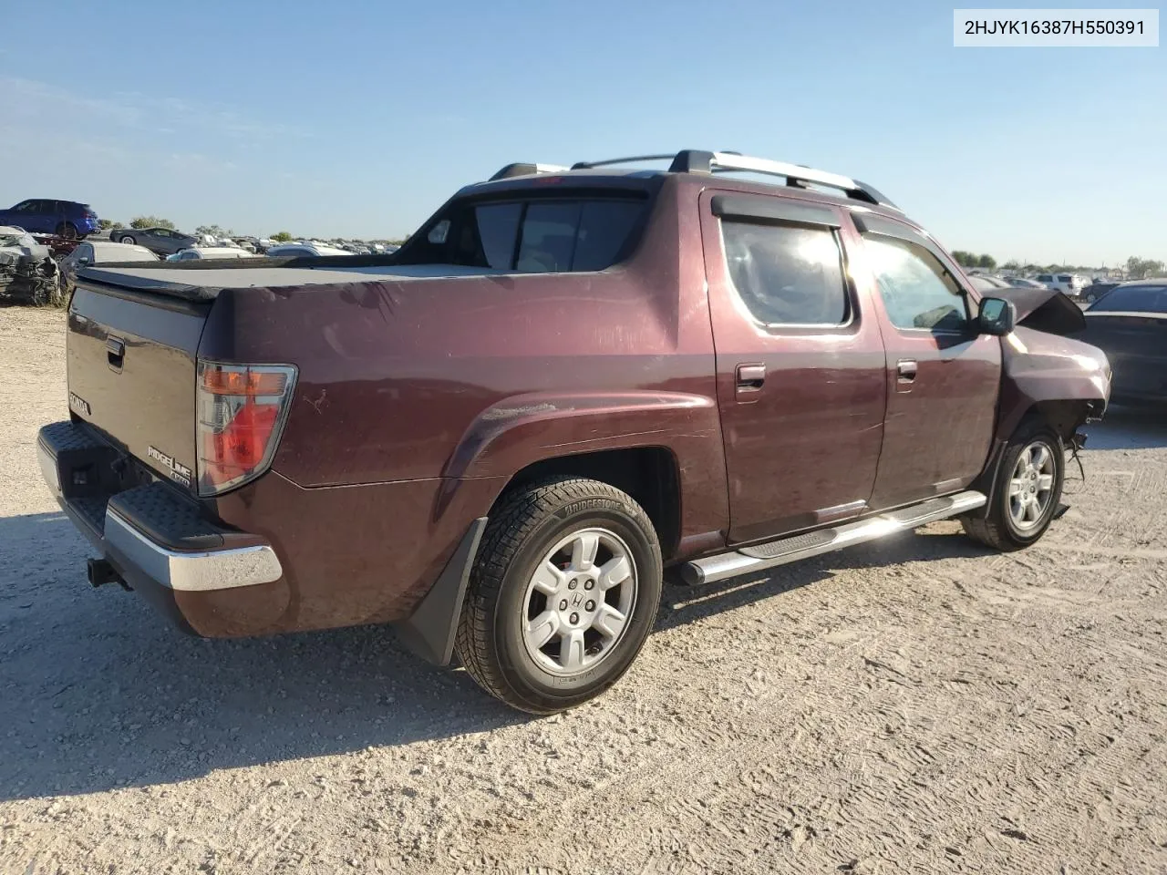 2007 Honda Ridgeline Rtx VIN: 2HJYK16387H550391 Lot: 74938144