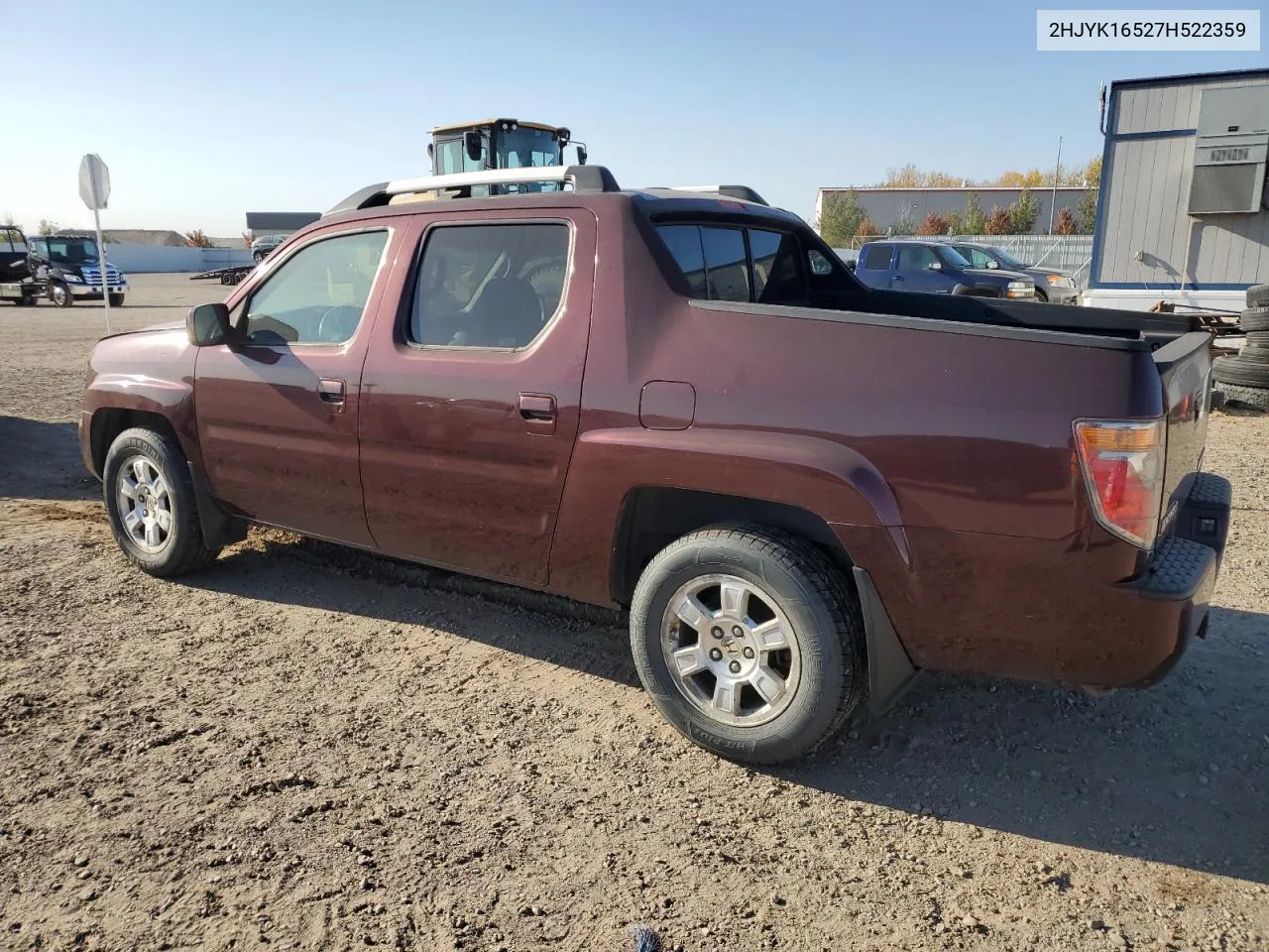 2007 Honda Ridgeline Rtl VIN: 2HJYK16527H522359 Lot: 75229004