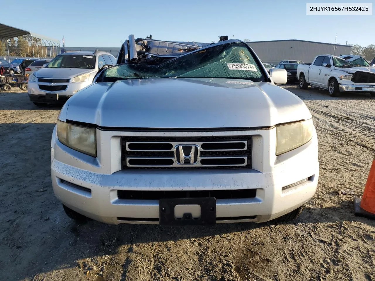 2007 Honda Ridgeline Rtl VIN: 2HJYK16567H532425 Lot: 75595574