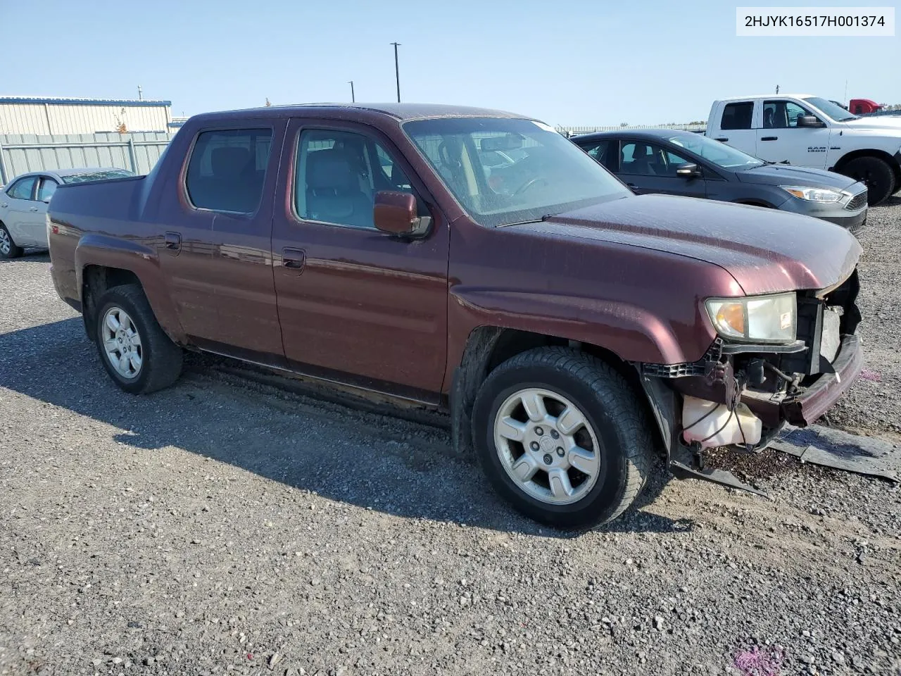 2007 Honda Ridgeline Rtl VIN: 2HJYK16517H001374 Lot: 75606864