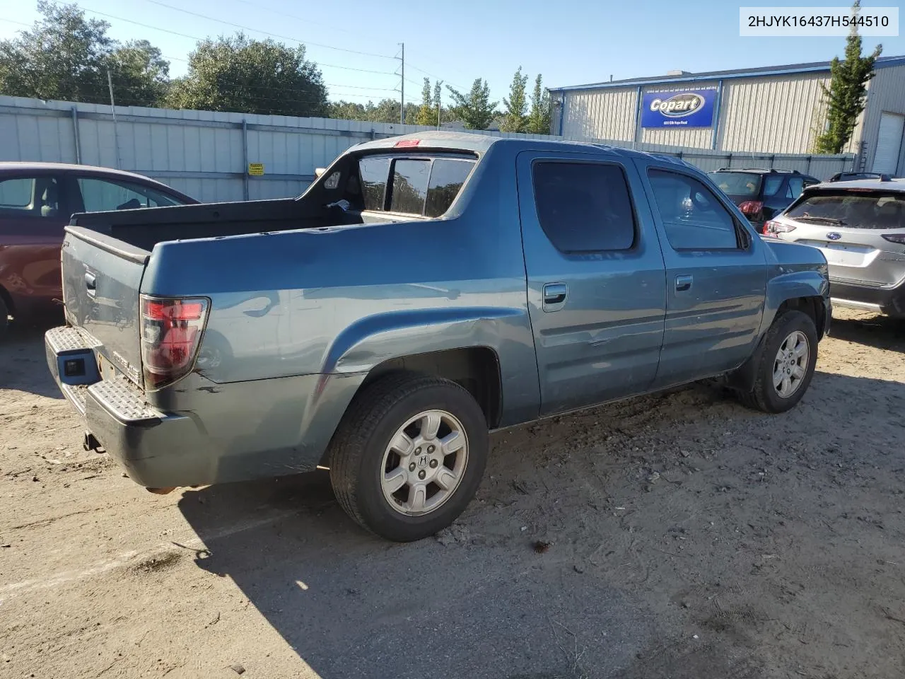 2007 Honda Ridgeline Rts VIN: 2HJYK16437H544510 Lot: 75795544