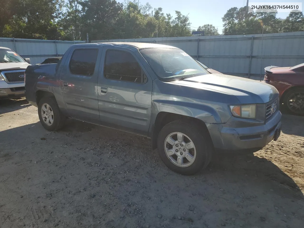 2007 Honda Ridgeline Rts VIN: 2HJYK16437H544510 Lot: 75795544