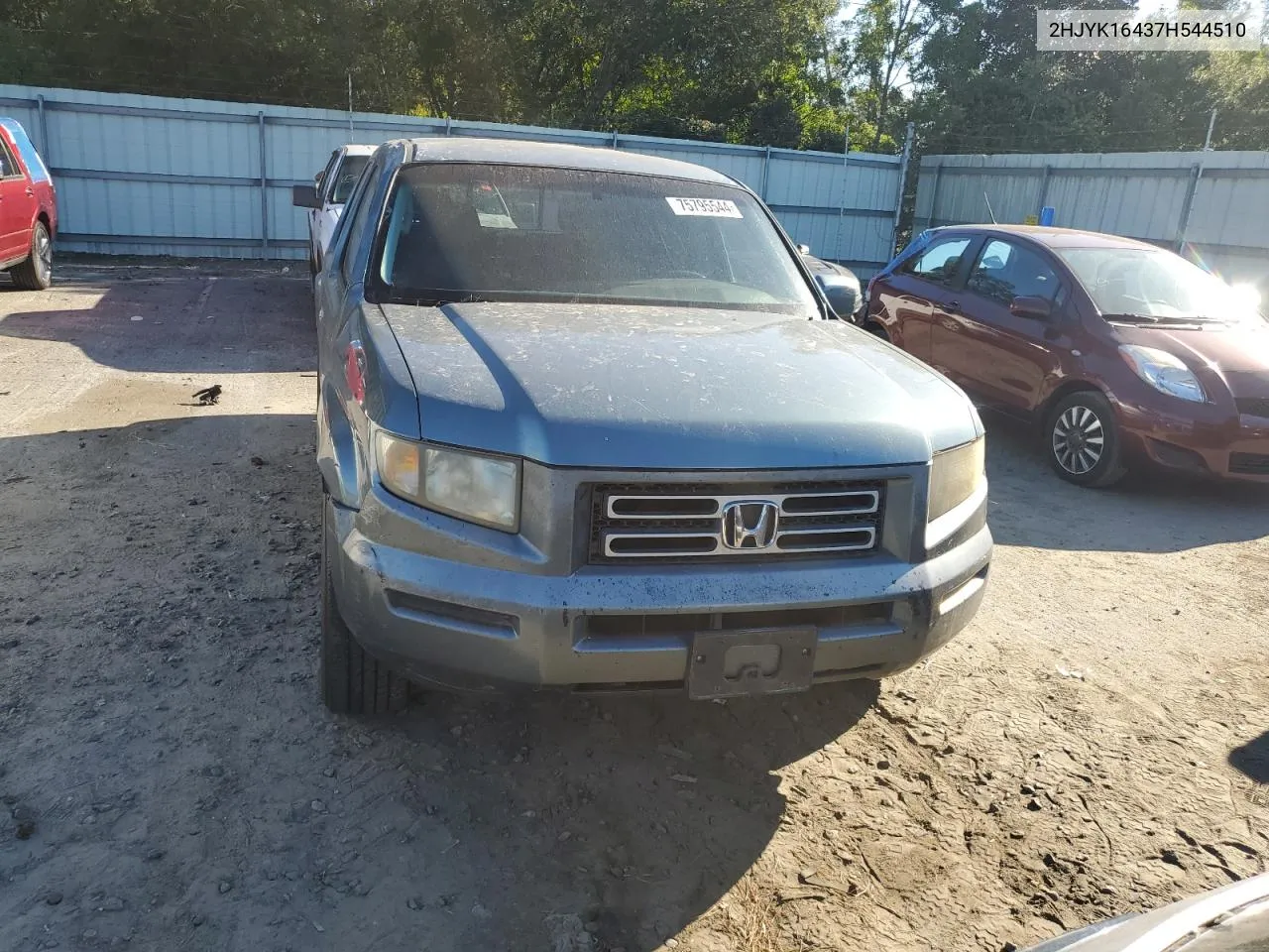 2007 Honda Ridgeline Rts VIN: 2HJYK16437H544510 Lot: 75795544