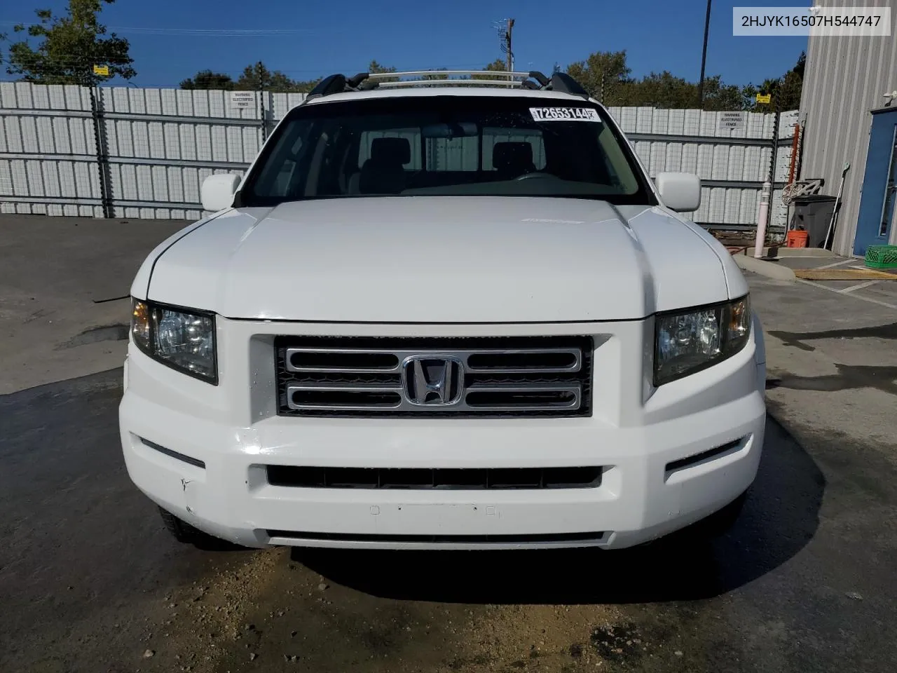 2007 Honda Ridgeline Rtl VIN: 2HJYK16507H544747 Lot: 76634014