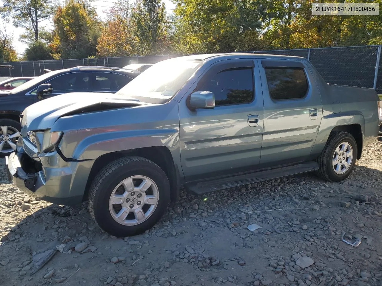 2007 Honda Ridgeline Rts VIN: 2HJYK16417H500456 Lot: 76860284