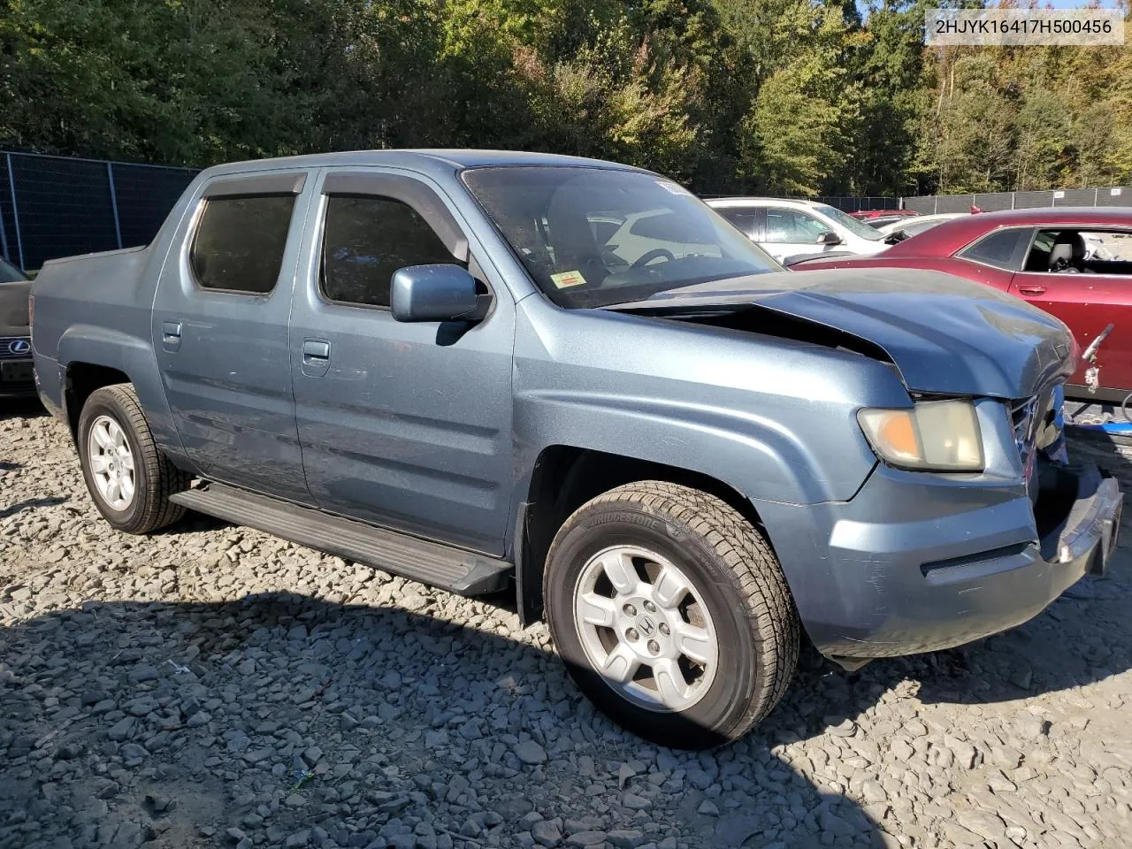 2007 Honda Ridgeline Rts VIN: 2HJYK16417H500456 Lot: 76860284