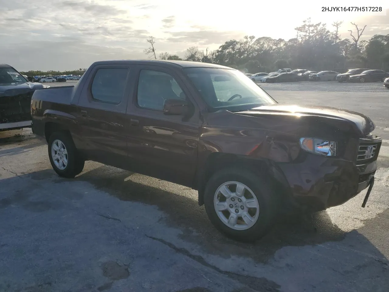 2007 Honda Ridgeline Rts VIN: 2HJYK16477H517228 Lot: 77096384