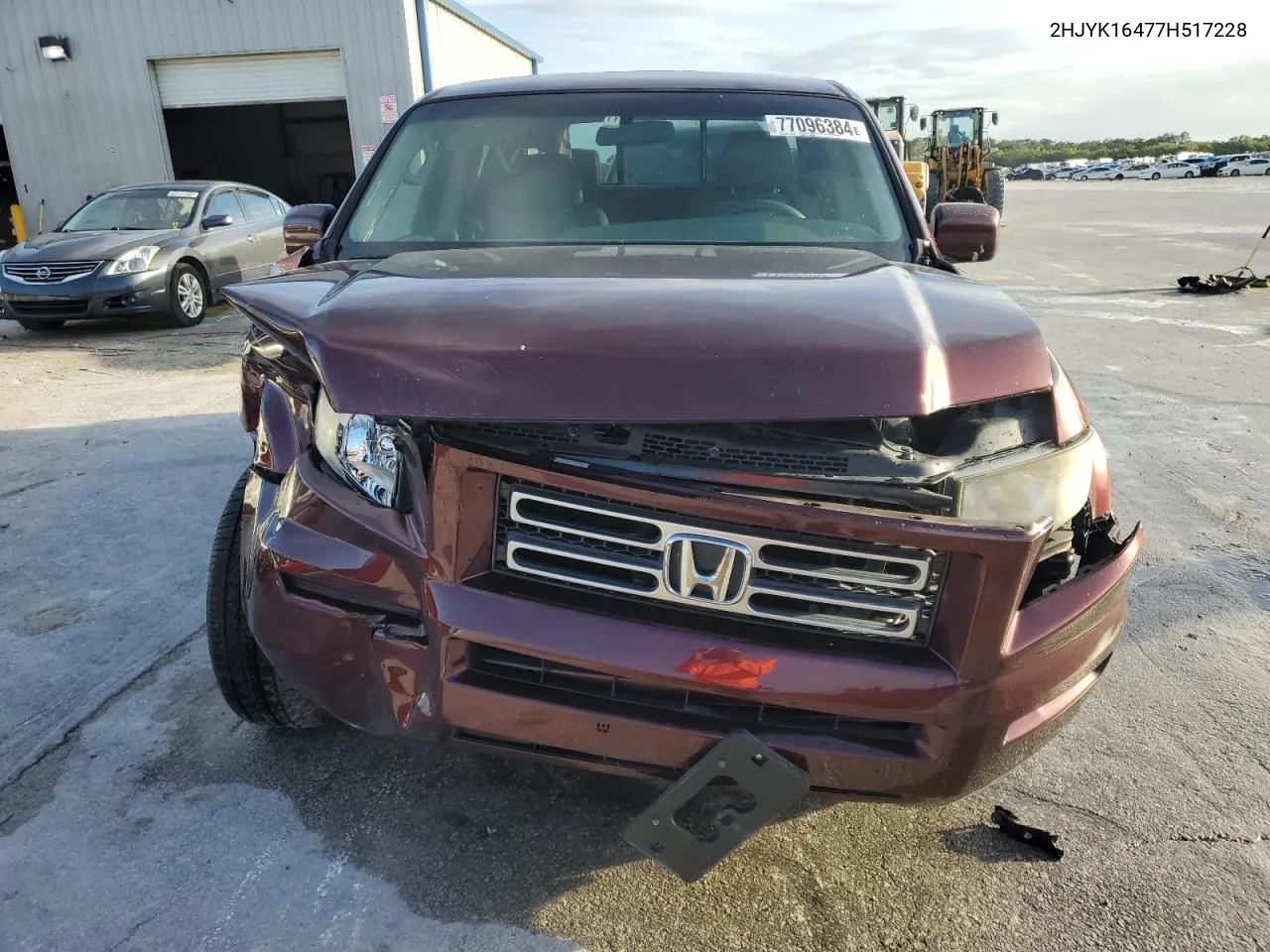 2007 Honda Ridgeline Rts VIN: 2HJYK16477H517228 Lot: 77096384