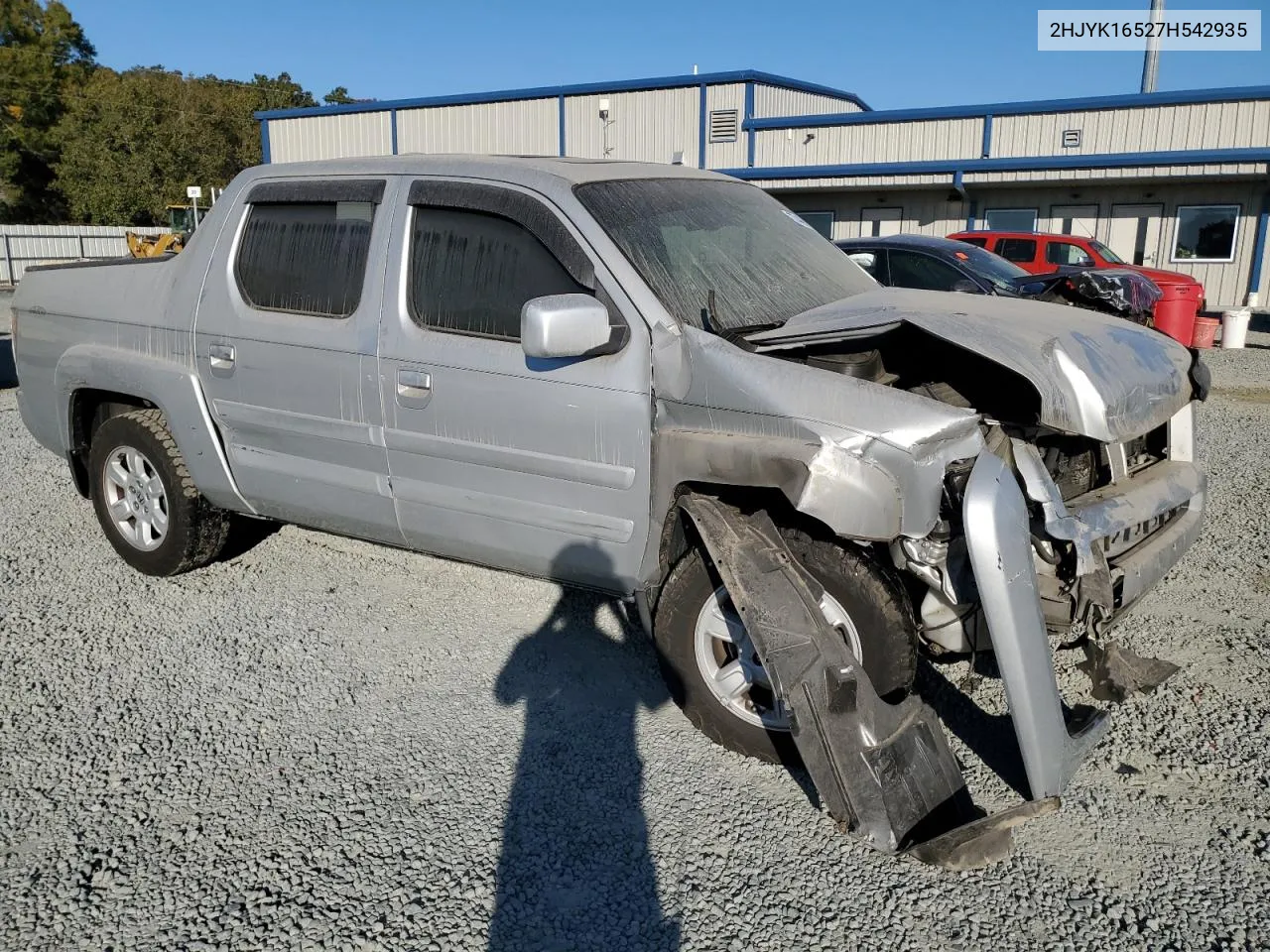 2007 Honda Ridgeline Rtl VIN: 2HJYK16527H542935 Lot: 77446314