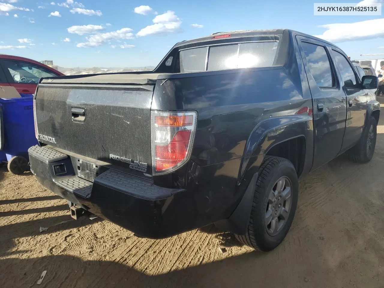 2007 Honda Ridgeline Rtx VIN: 2HJYK16387H525135 Lot: 77773734