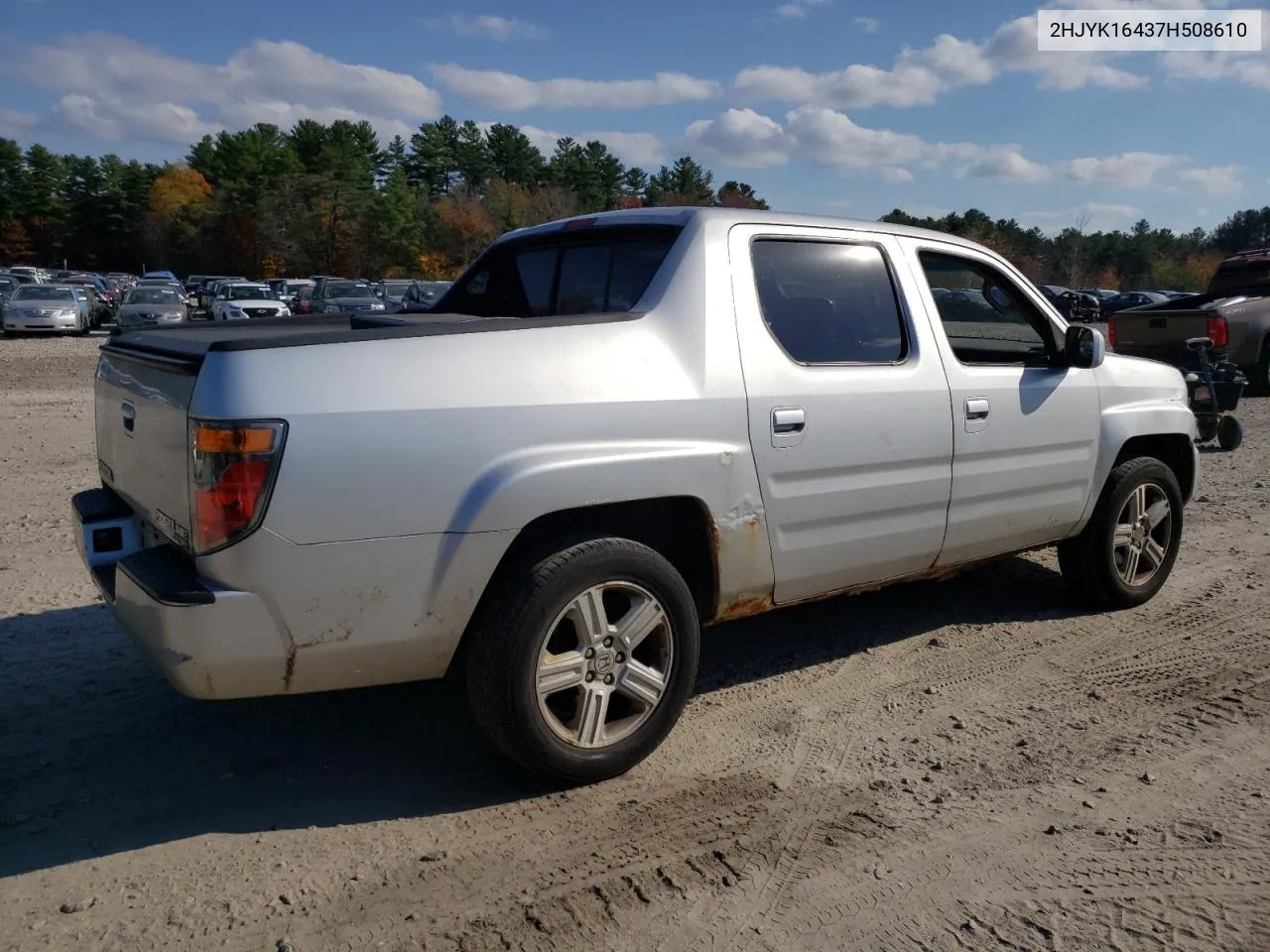 2007 Honda Ridgeline Rts VIN: 2HJYK16437H508610 Lot: 77855074