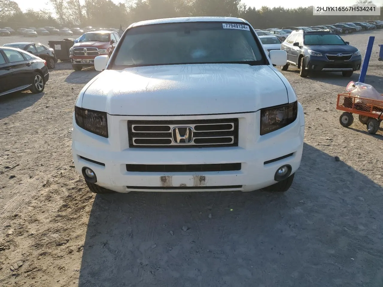 2007 Honda Ridgeline Rtl VIN: 2HJYK16567H534241 Lot: 77949134