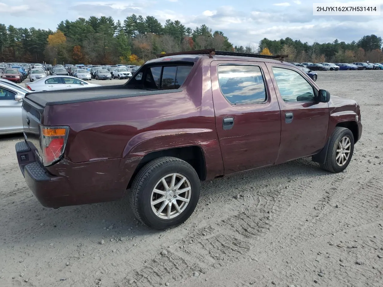 2007 Honda Ridgeline Rt VIN: 2HJYK162X7H531414 Lot: 77961444