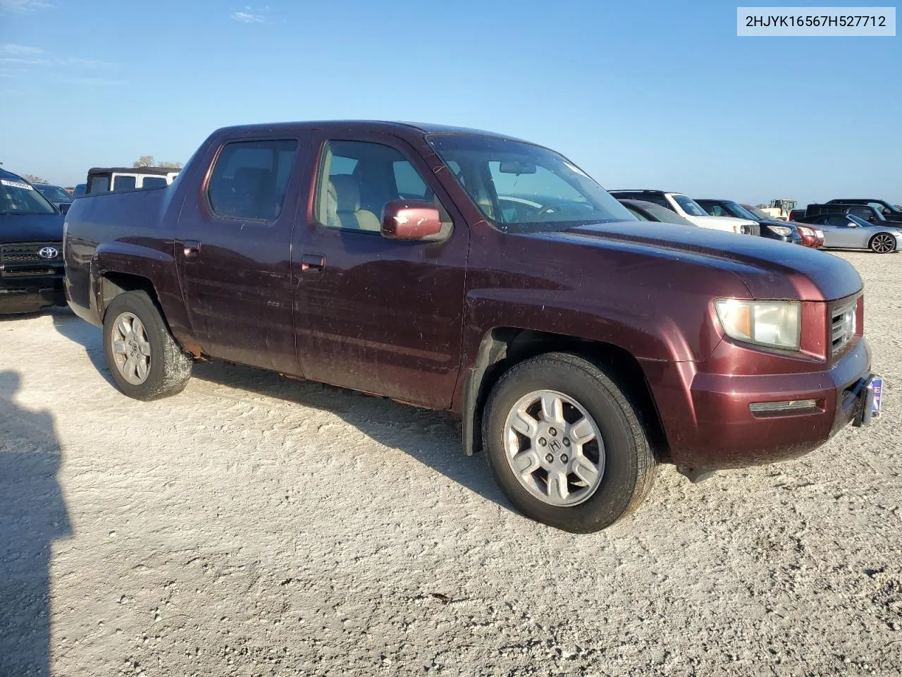 2007 Honda Ridgeline Rtl VIN: 2HJYK16567H527712 Lot: 78043884