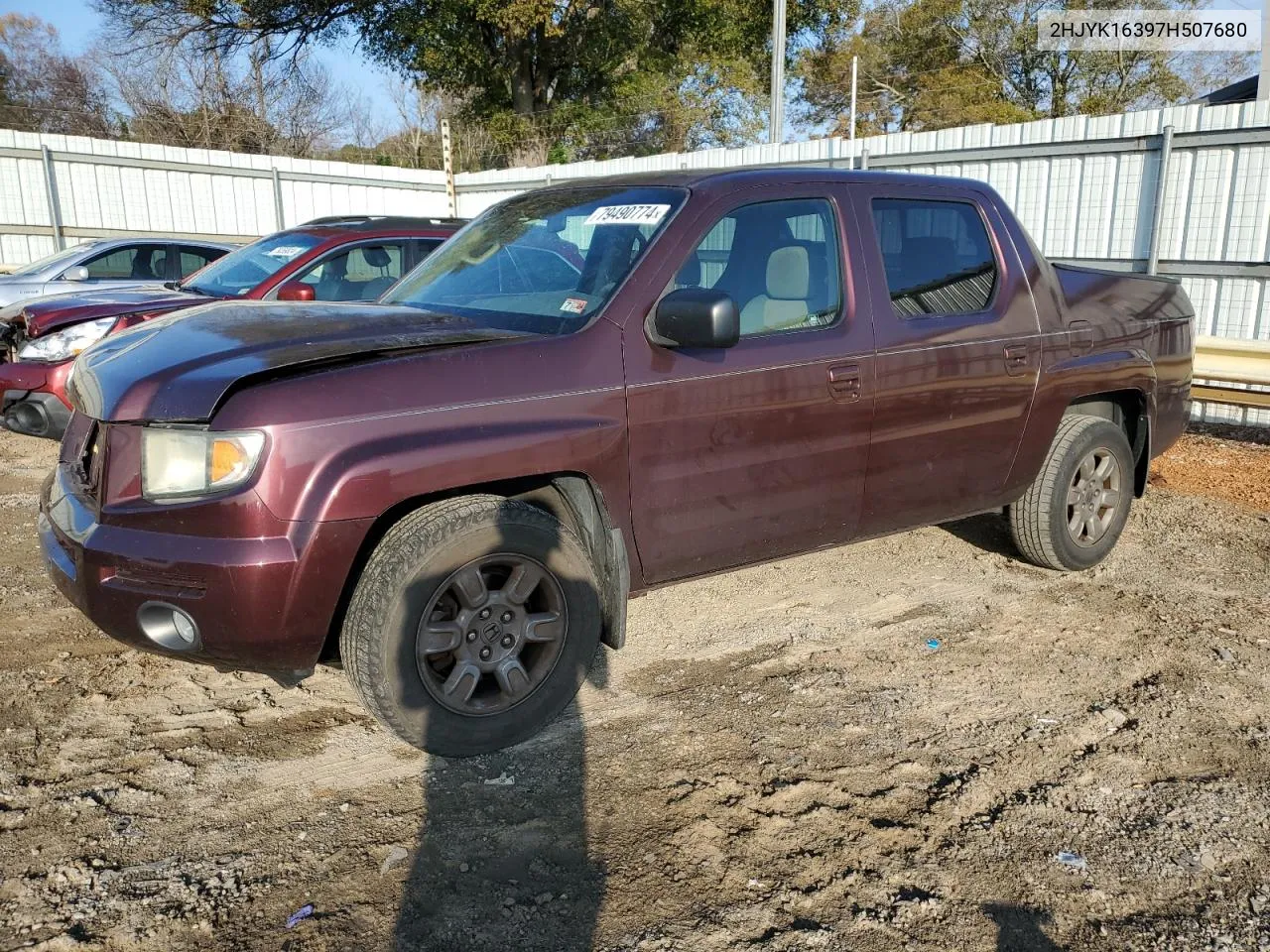 2007 Honda Ridgeline Rtx VIN: 2HJYK16397H507680 Lot: 79490774