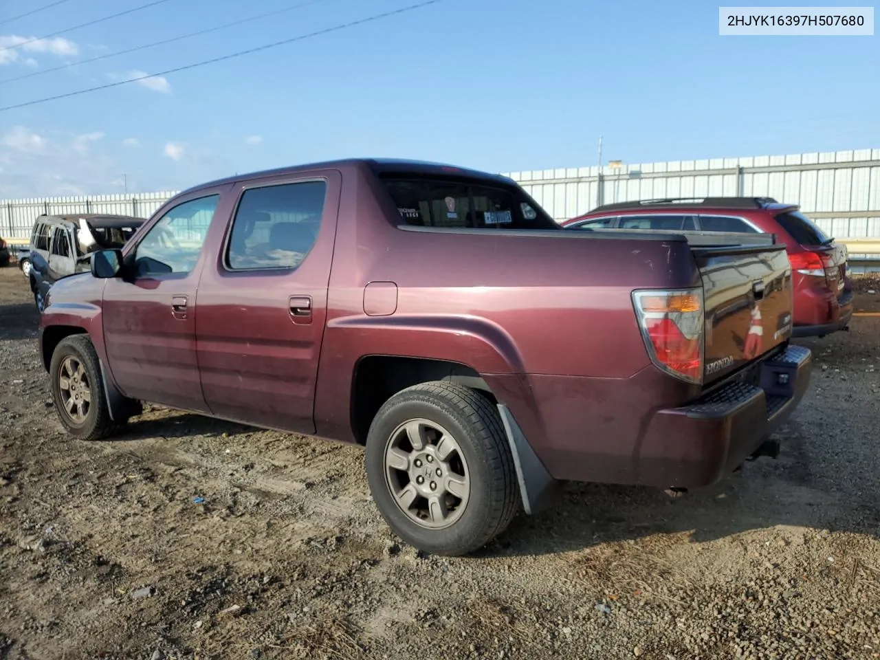 2007 Honda Ridgeline Rtx VIN: 2HJYK16397H507680 Lot: 79490774