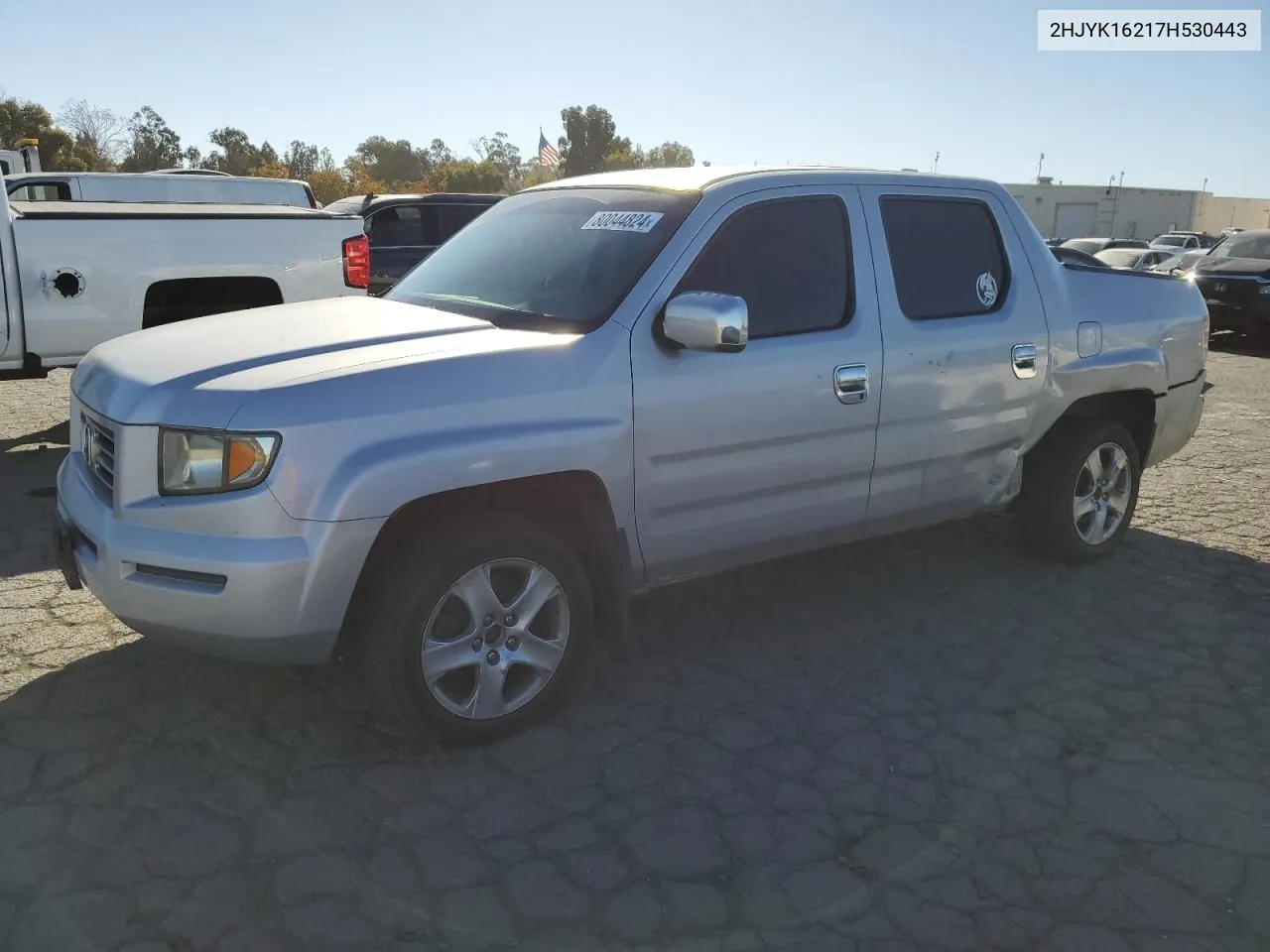 2007 Honda Ridgeline Rt VIN: 2HJYK16217H530443 Lot: 80044824