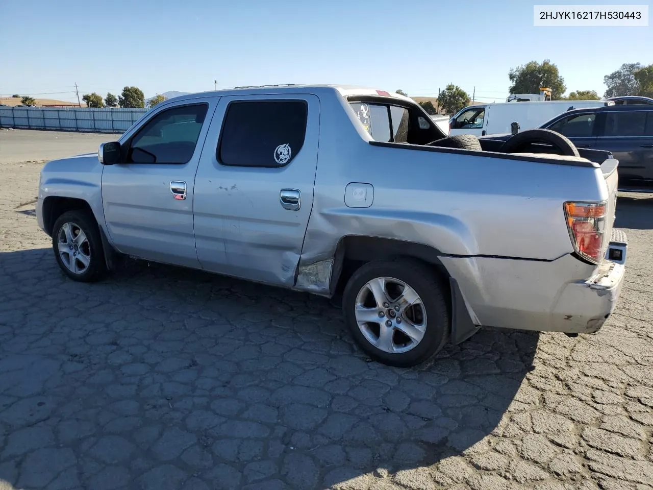 2007 Honda Ridgeline Rt VIN: 2HJYK16217H530443 Lot: 80044824