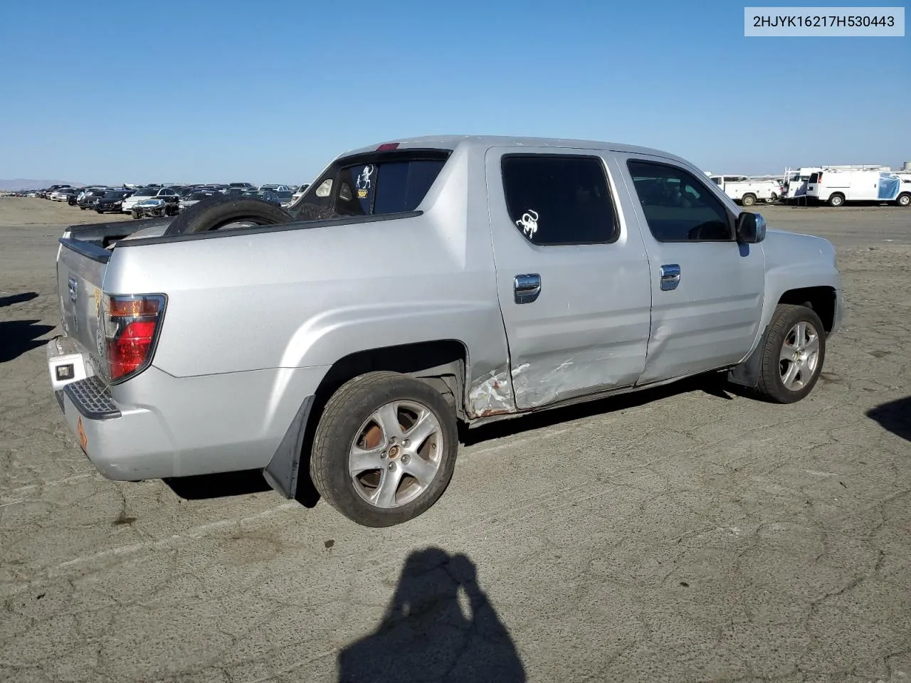 2007 Honda Ridgeline Rt VIN: 2HJYK16217H530443 Lot: 80044824