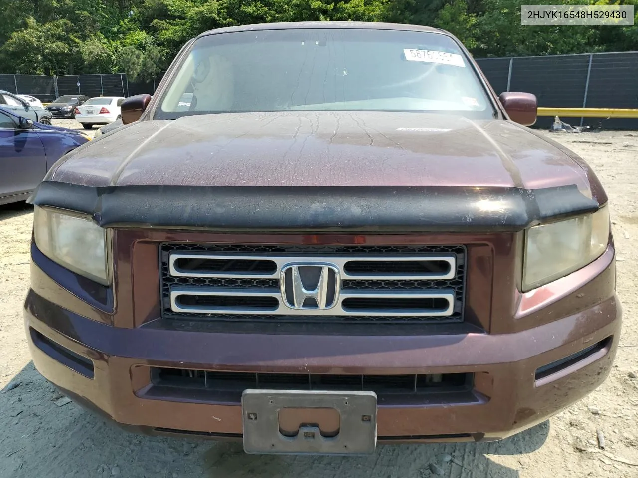 2008 Honda Ridgeline Rtl VIN: 2HJYK16548H529430 Lot: 58760664