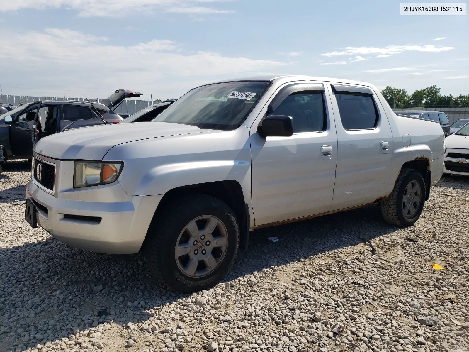 2008 Honda Ridgeline Rtx VIN: 2HJYK16388H531115 Lot: 58937254