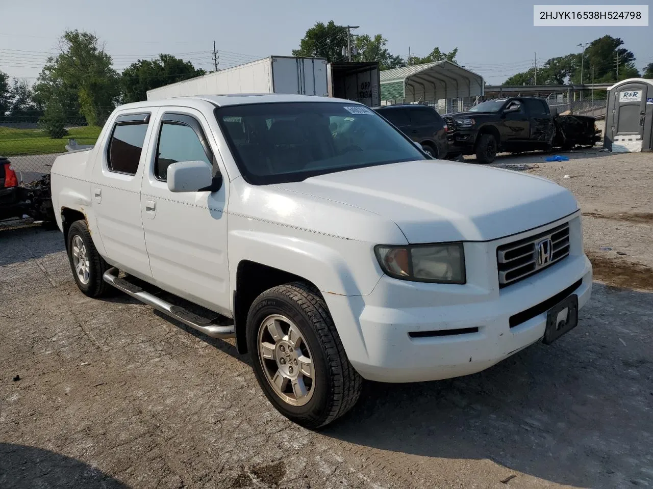 2008 Honda Ridgeline Rtl VIN: 2HJYK16538H524798 Lot: 64067044