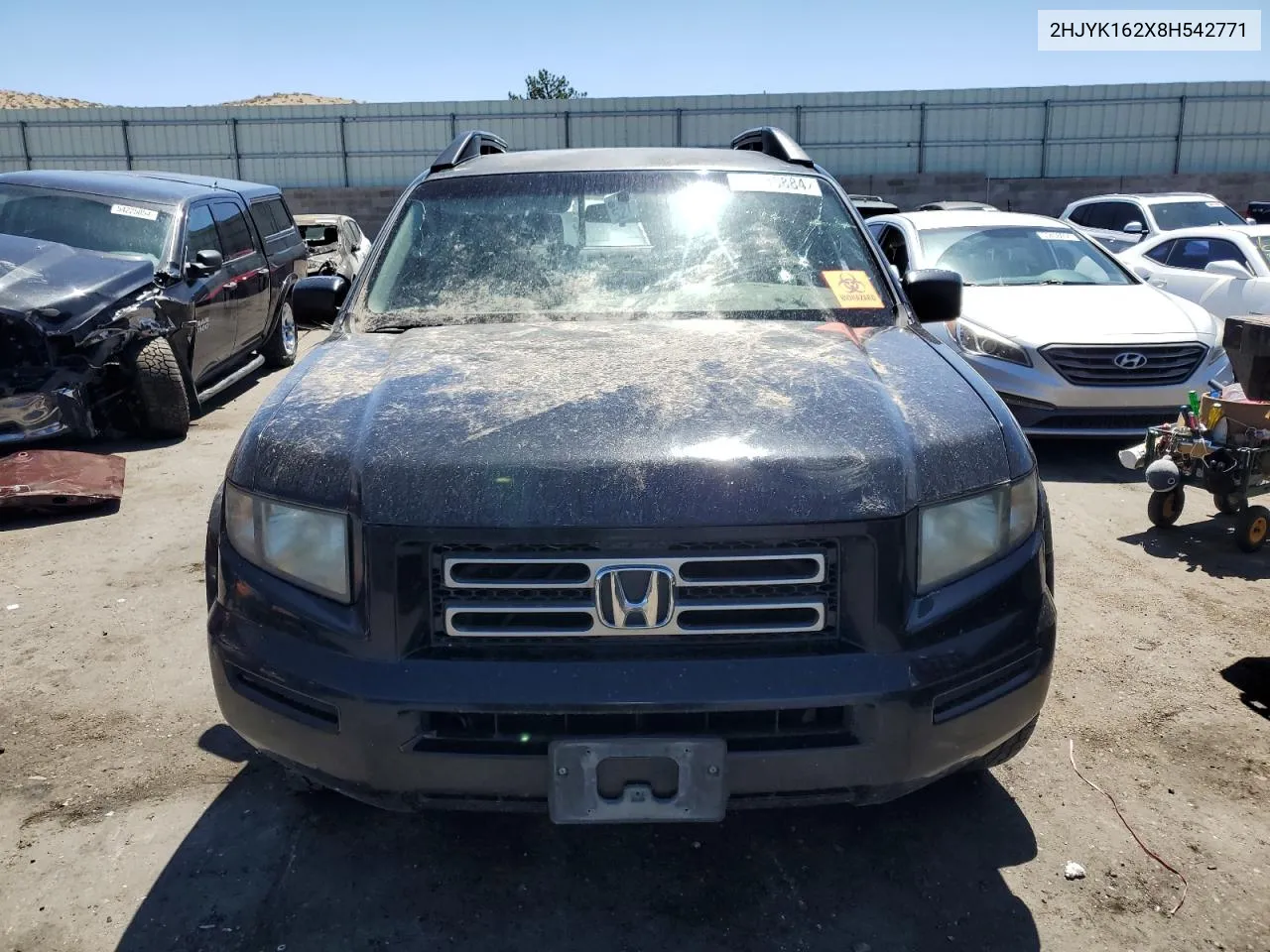 2008 Honda Ridgeline Rt VIN: 2HJYK162X8H542771 Lot: 66865364