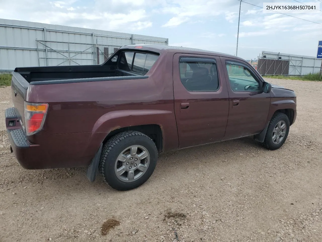 2008 Honda Ridgeline Rtx VIN: 2HJYK16368H507041 Lot: 66979774