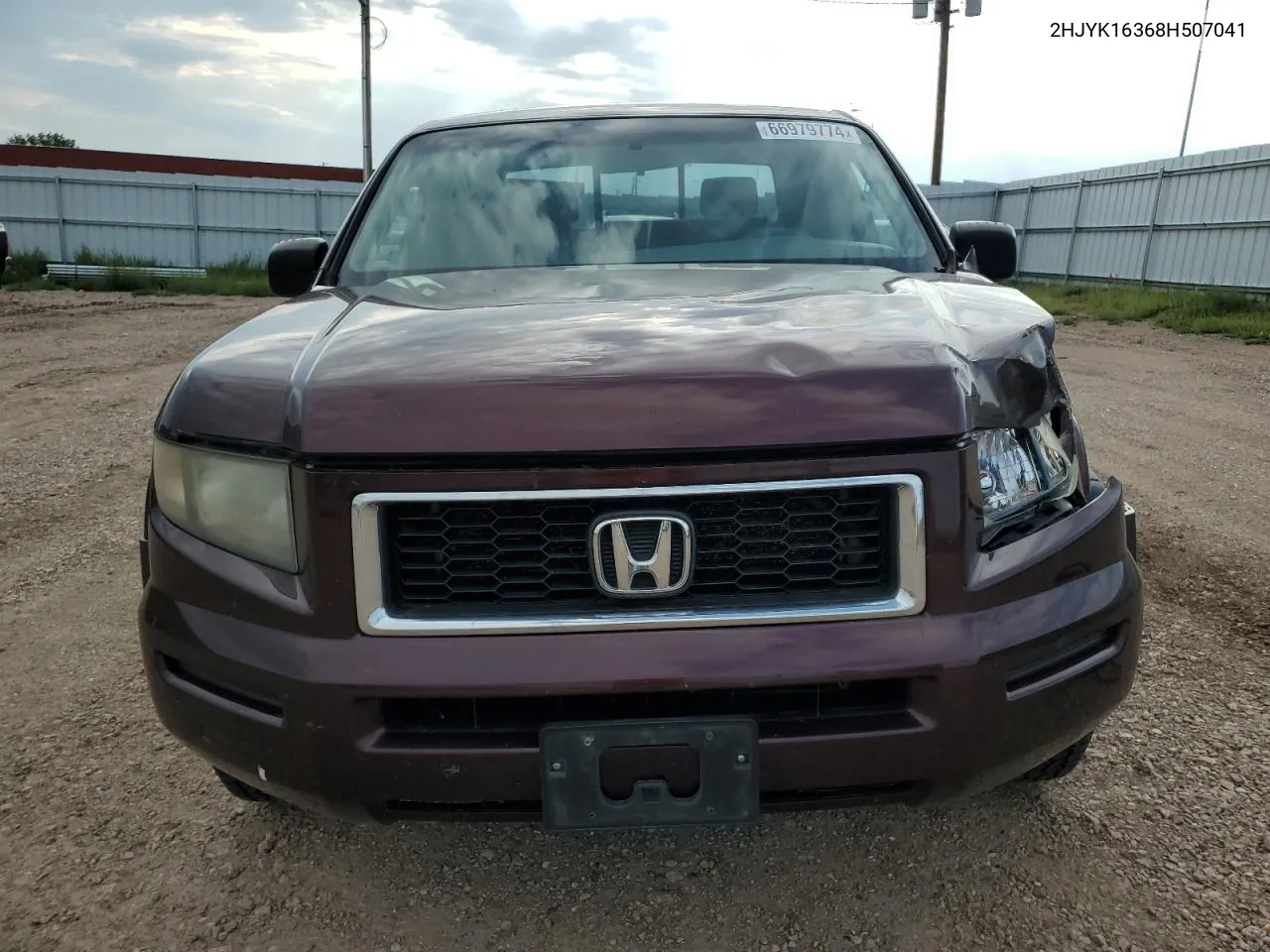 2008 Honda Ridgeline Rtx VIN: 2HJYK16368H507041 Lot: 66979774