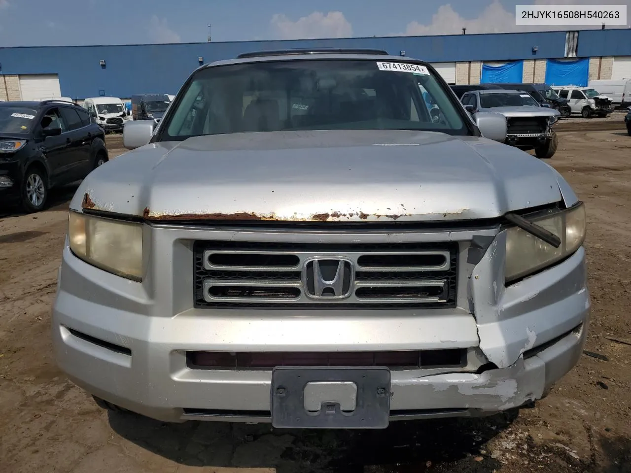 2008 Honda Ridgeline Rtl VIN: 2HJYK16508H540263 Lot: 67413854