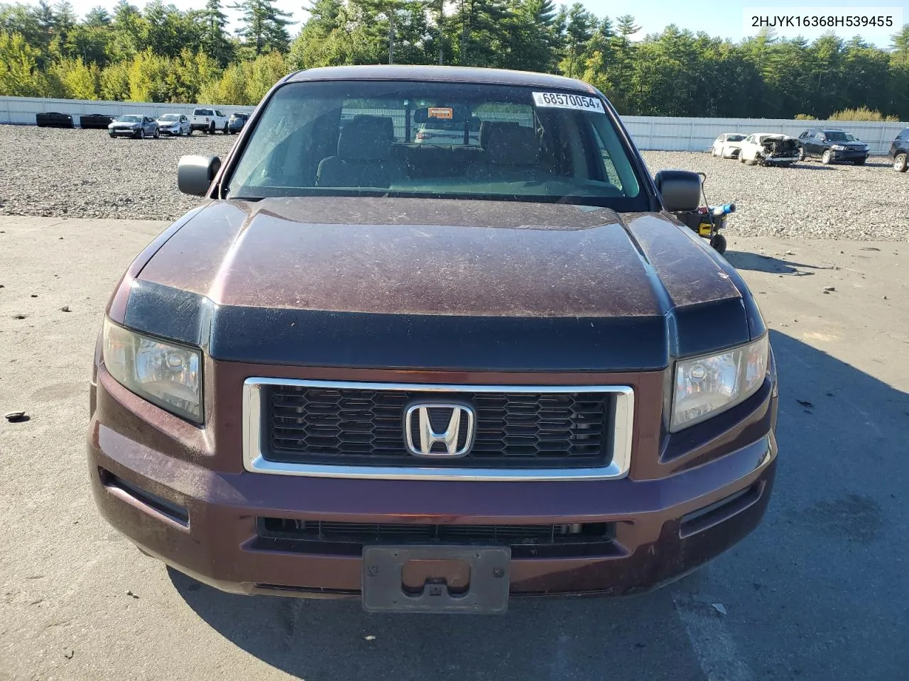 2008 Honda Ridgeline Rtx VIN: 2HJYK16368H539455 Lot: 68570054